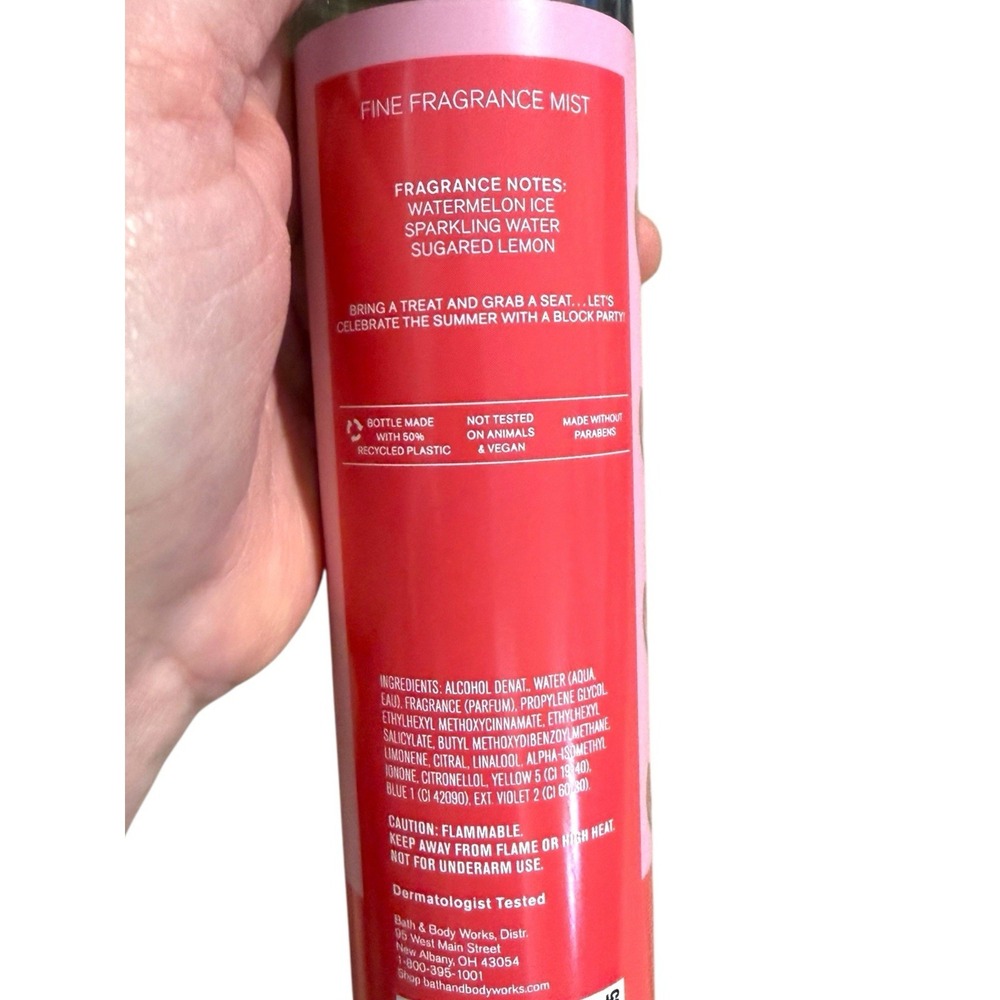3-Bath & Body Works FIRECRACKER POP, FRUITY SHERBERT, WATERMELON Body Mist 8oz - Picture 4 of 7